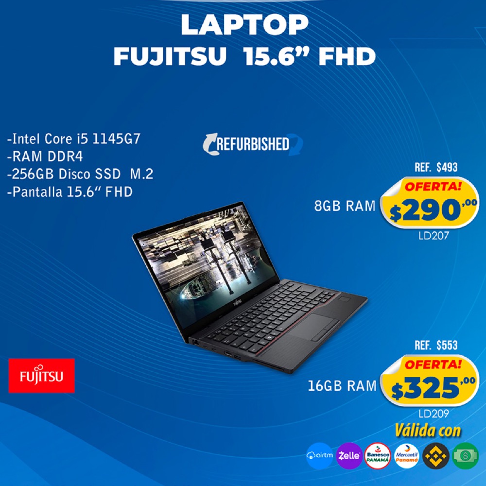 Laptop Fujitsu 15.6" FHD Core i5