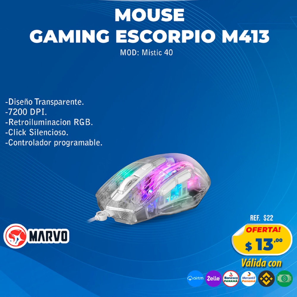 Mouse Gaming Marvo Escorpio