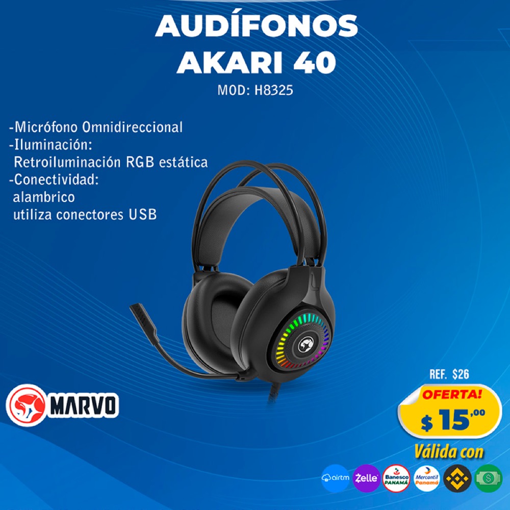 Audífonos Marvo Akari 40